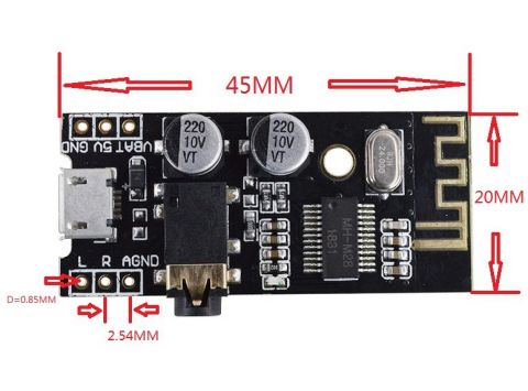 Module nhận tín hiệu Bluetooth âm thanh 4.2 MH-M28 - (H37)