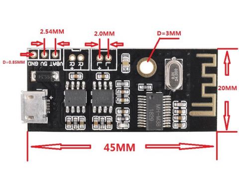 Module nhận tín hiệu Bluetooth âm thanh 4.2 MH-M38 - (H37)