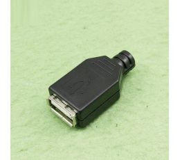 Đầu USB A hàn dây có vỏ - (TU2)